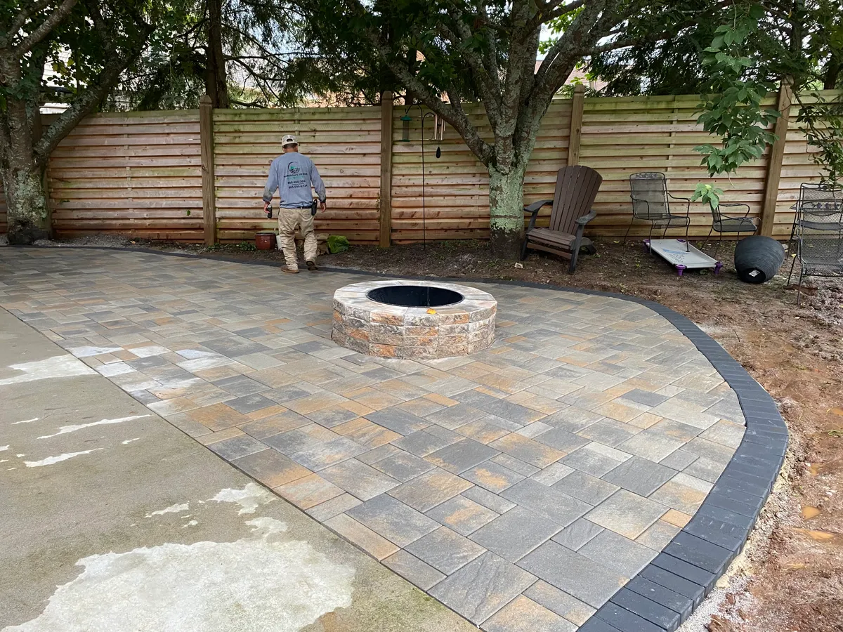 Custom fire pit patio Knoxville